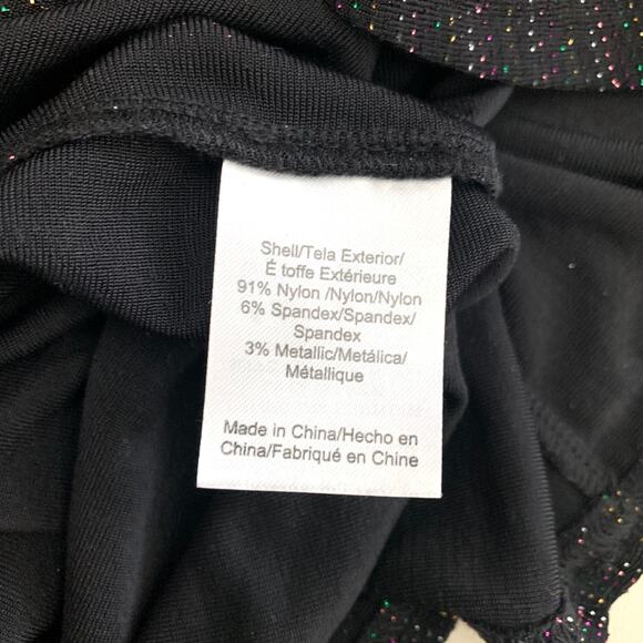 Modcloth Shimmer On Show Dress Long Sleeve Tulip Skirt Dress Black - Picture 12 of 13